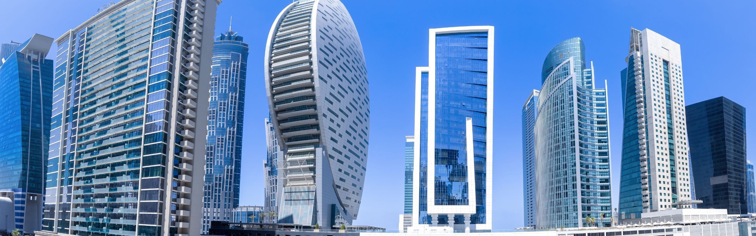 Image of Dubai downtown financial skyline and business shopping center