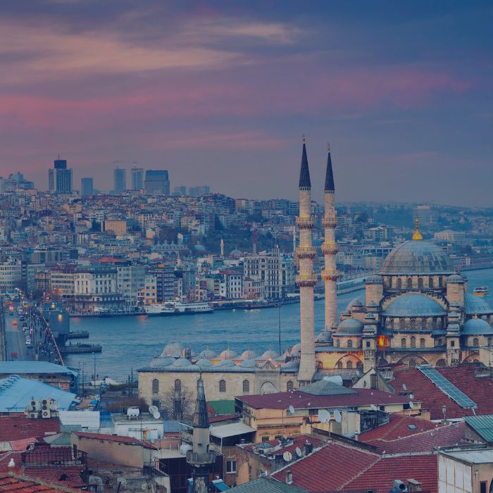 Istanbul skyline with Blue Mosque
