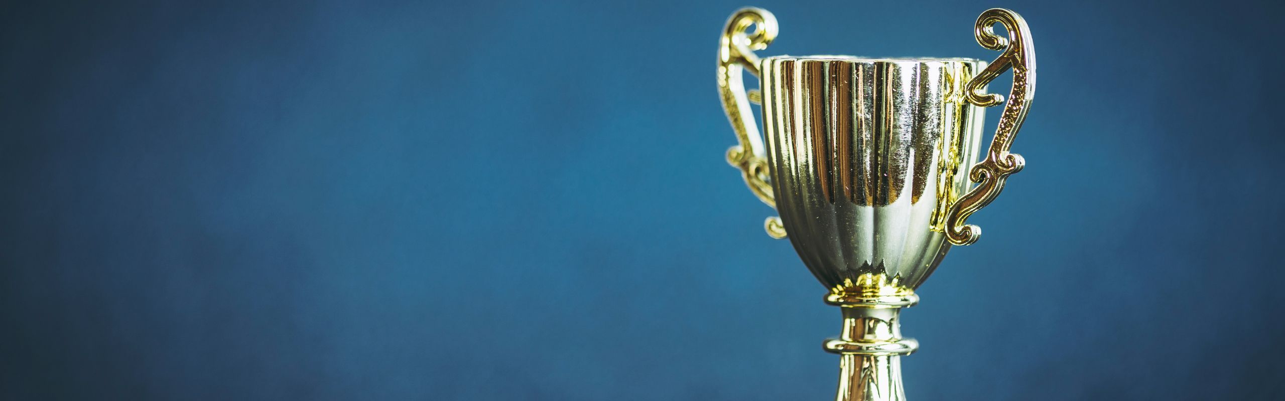 Image of a trophy against a blue background
