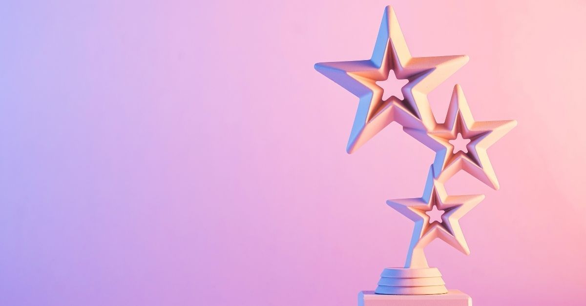 Abstract award trophy