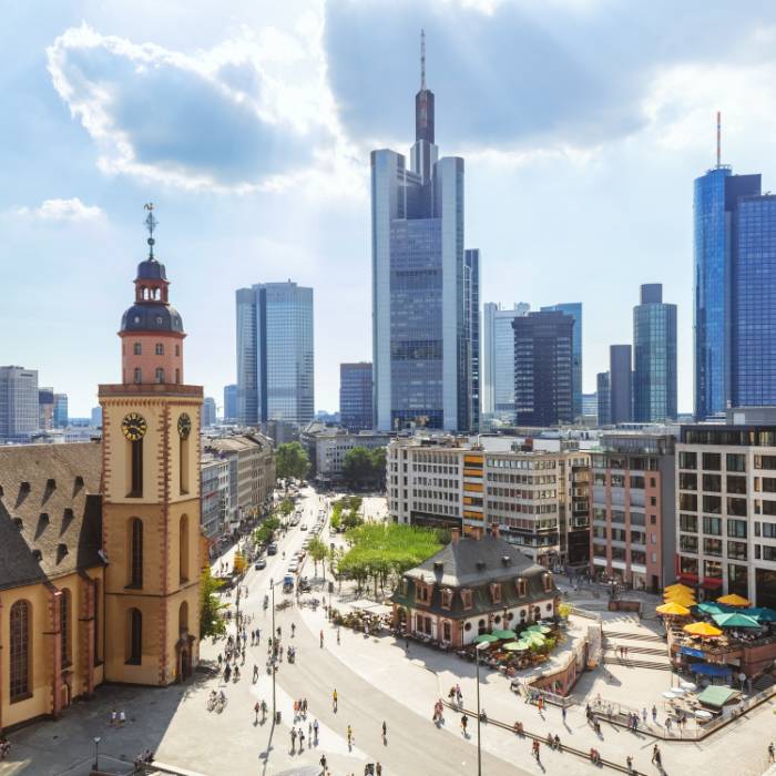Skyline of modern Frankfurt am Main, Germany