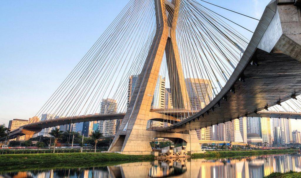Bridge over Amazon river in Sao Paulo