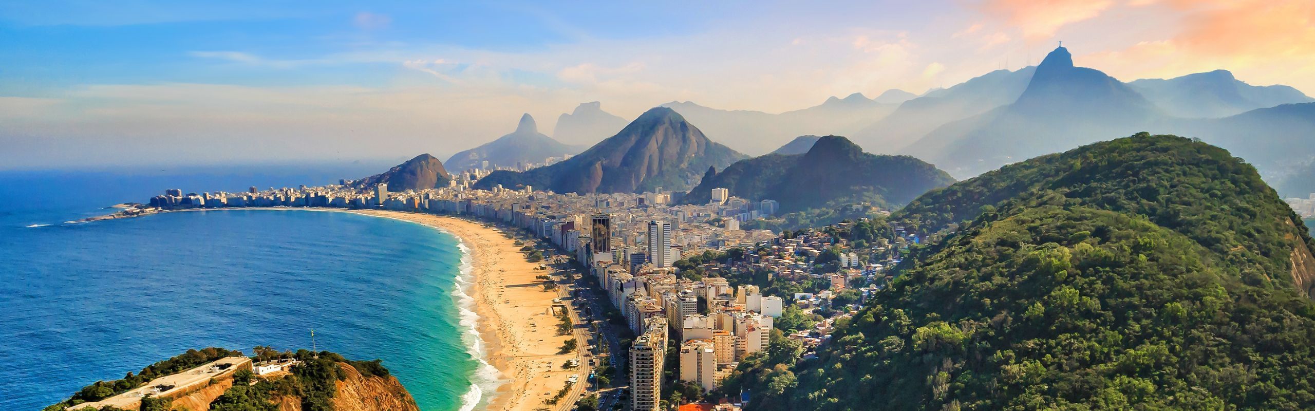 Horizontal image of an aerial view of Brazil.