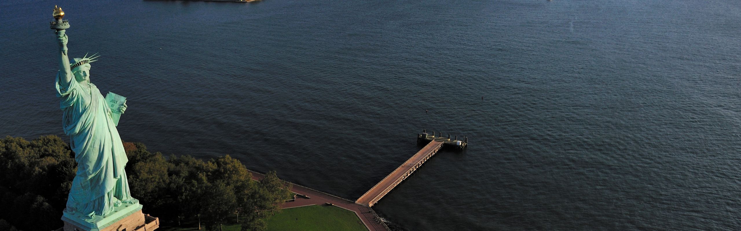 Bird’s-eye view of the Statue of Liberty